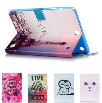 

T550 T555 T551 Print PU Leather case Cover For Samsung Galaxy Tab A 9.7 inch T550 T555 T551 tablet with card slots