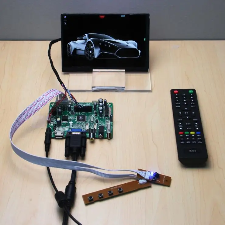 

1 x (HDMI+VGA+CVBS+AUDIO+USB) Controller Board+N070ICG LD1 LD3 LD4 L21 7" 7Inch 1280*800 IPS LCD Display