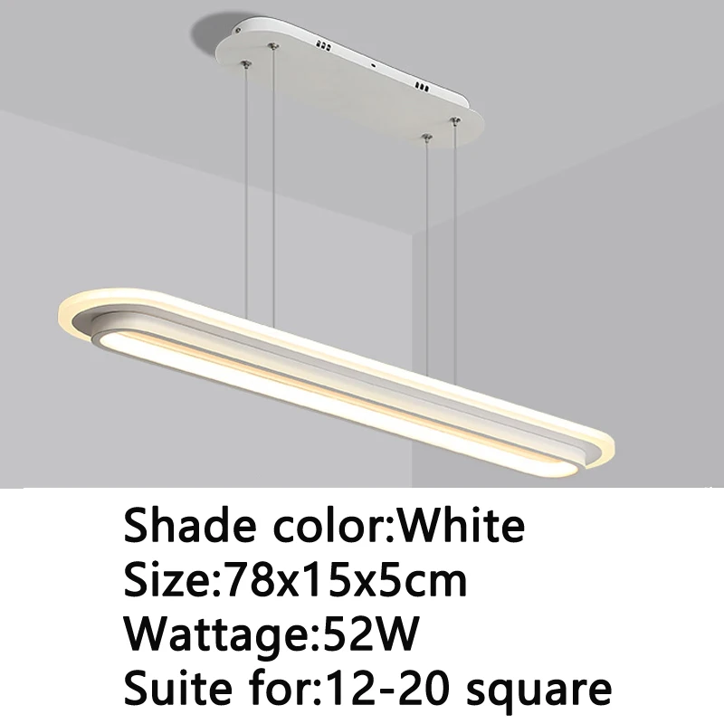 Modern LED Chandelier For Living room Dining room Bedroom Luminaire Design Creative Led Chandelier Lighting Fixtures Indoor Lamp - Цвет абажура: whiteA 78x15x5cm