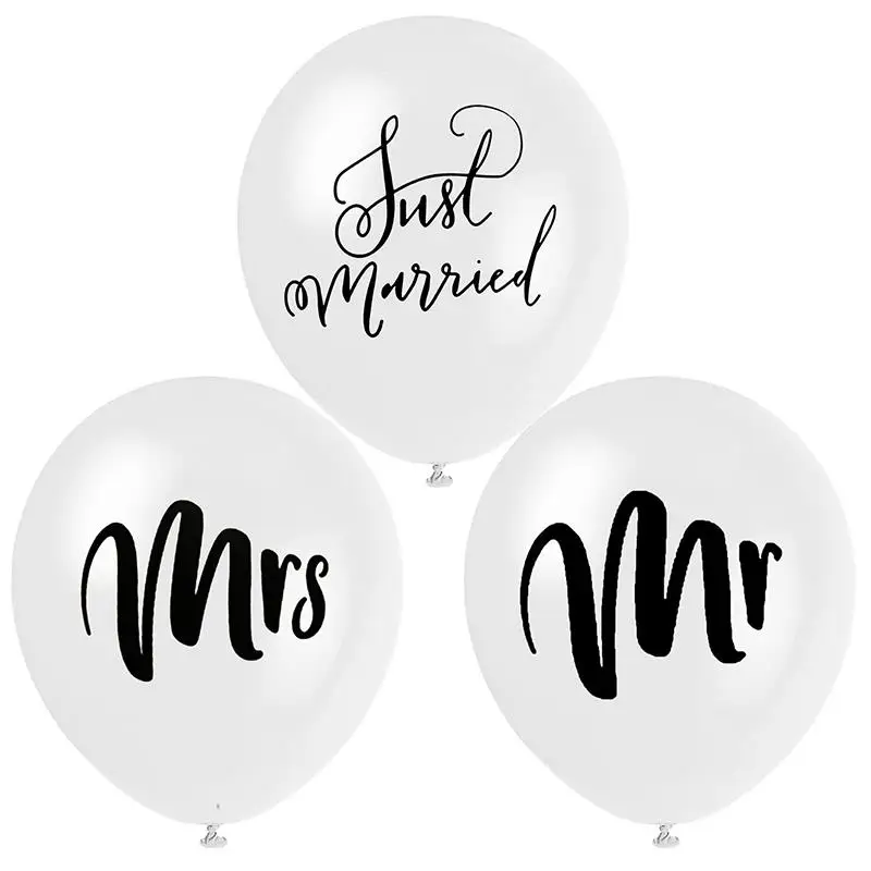 10 шт./компл. Mr Mrs Just Married латекс Свадебная вечеринка воздушные шары невеста жених