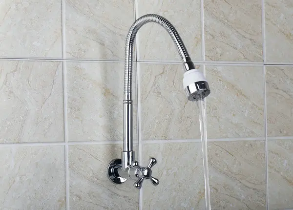 e pak Chrome Wall Mounted RQ8551 4A 2 Contemporary Single Cold All Around Rotate Swivel Kitchen