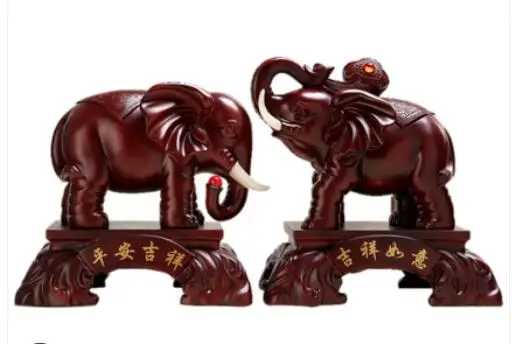 الفيل تأثيث زوج من غرفة المعيشة تلفزيون مجلس الوزراء خزانة فتح الهدايا الحرف النمط الصيني زخرفة المنزل تقليد حقيقي