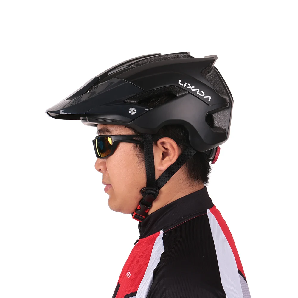 Bicycle Helmets Matte Black Men Women Bike Helmet Back Light MTB Mountain Road Bike Integrally Molded Cycling Helmets