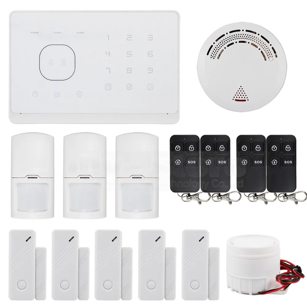 DIYSECUR Smoke Sensor APP SMS Remote Controlled Wireless GSM Home Security font b Alarm b font