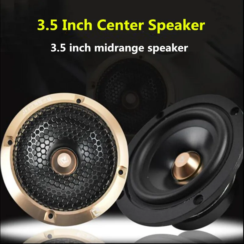 

2 Pcs Car Audio Amplifier Speaker 3.5 Inch Midrange Speaker Three-way Speakers Instrument Panel A Column Inverted Mode Speaker