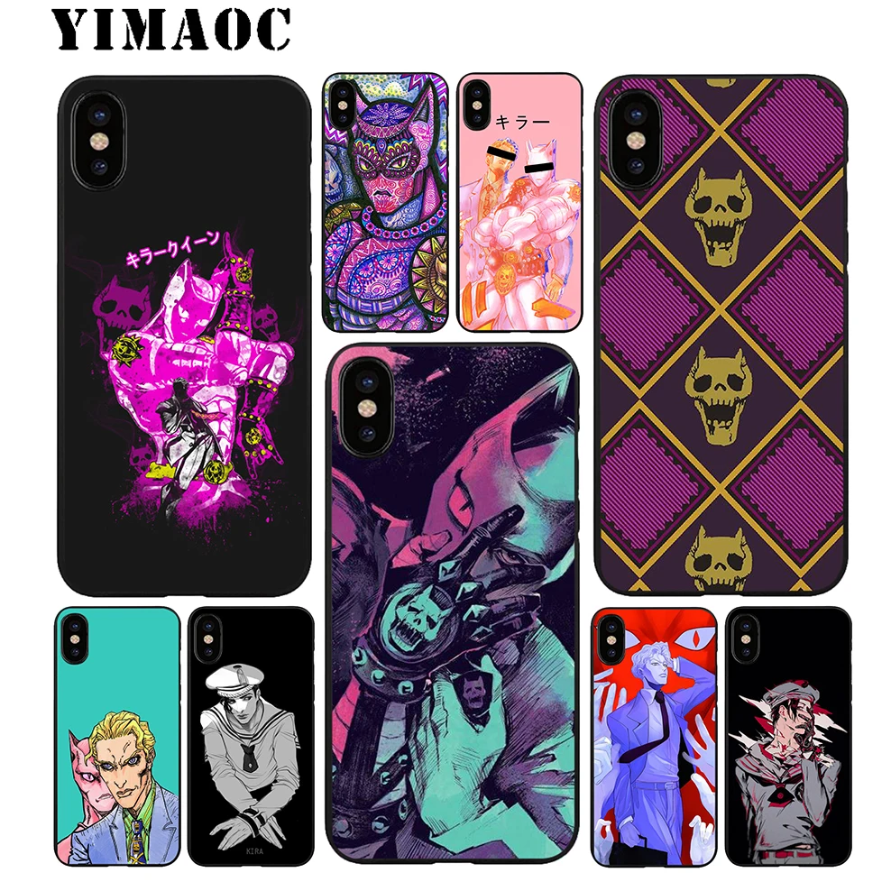 YIMAOC Killer Queen аниме Мягкий ТПУ Черный силиконовый чехол для iPhone X или 10 8 7 6 6S Plus 5 5S SE Xr