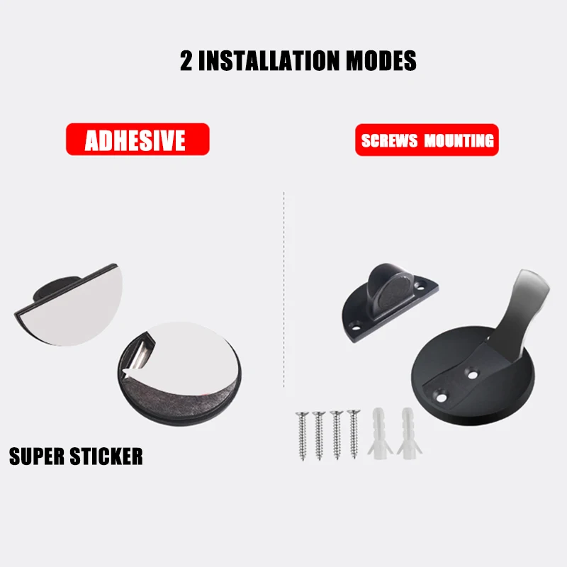 Door Stopper Magnetic Door Stopper NAIERDI Magnetic Door Stopper 304 Stainless Steel Magnet Door Stops Holder Hidden Catch Floor Doorstop Toilet Furniture Hardware
