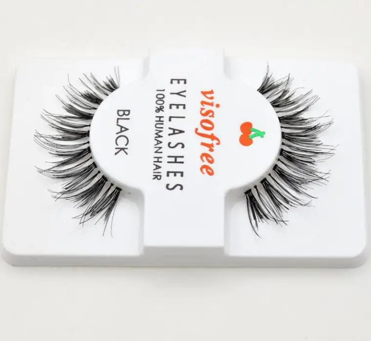 Накладные ресницы ручной Средства ухода для век Lashes Natural Накладные ресницы Человеческие волосы Vegan Cilios ресницы maquiagem Макияж profissional - Длина: V13