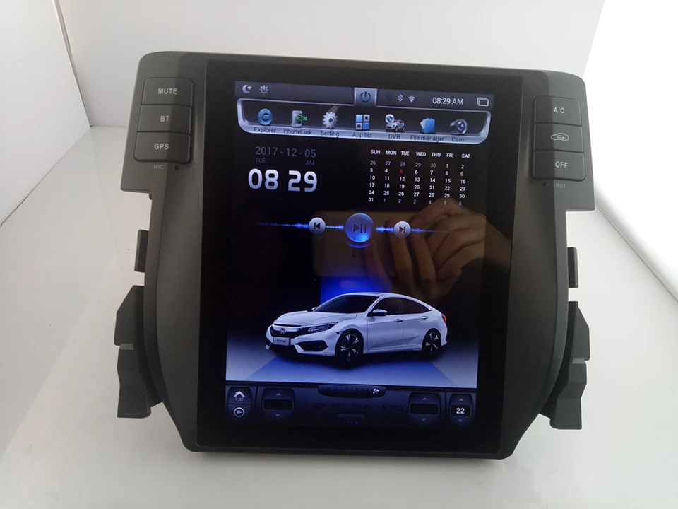 Excellent KiriNavi Vertical Screen Tesla Style 10.4" Android 8.1 Car Radio For Honda Civic Auto GPS Navigation Dvd Multimedia Player 2016+ 1
