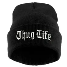 Новинка THUG LIFE черная шапка с буквенным принтом унисекс модные хип-хоп мужские шапки вязаные шапки для женщин Skullies Gorros Bonnets