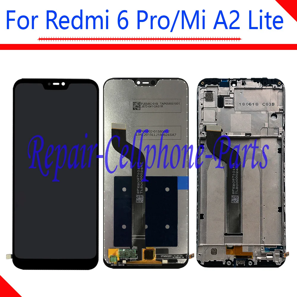 

5.84 inch For Xiaomi Redmi 6 Pro Redmi 6Pro Full LCD DIsplay +Touch Screen Digitizer Assembly +Frame Cover For Xiaomi Mi A2 Lite