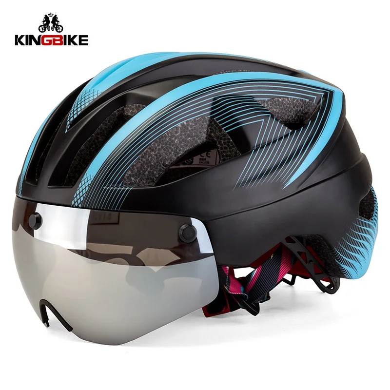 

KINGBIKE Kids Helmet With Goggles Integrally-Molded Safety Helmet For 3-12 Years Child Sliding Skateboard Balancing Bike Helmet
