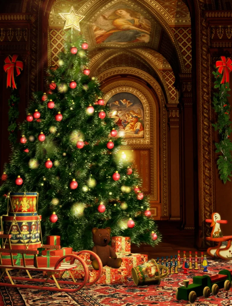 Photography Backdrop,Newborn Baby Photoshoot Background,Christmas Day Custom Photo Backdrops for studio photography XT-2297
