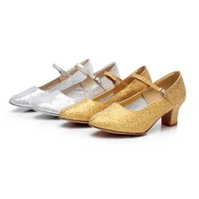 Новое поступление; современные танцевальные туфли на квадратном каблуке для девочек; бальное Танго Сальса; туфли для латиноамериканских танцев; Женская Современная танцевальная обувь