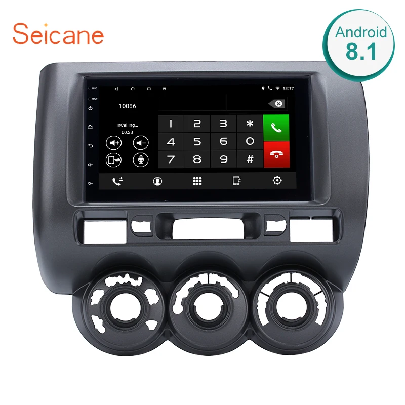 

Seicane 2din 7" Touch Screen Car Multimedia Player Android 8.1 Bluetooth Car GPS Navi for 2002-2008 HONDA Jazz(Manual AC,RHD)