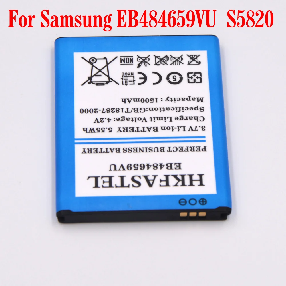 Новый EB484659VU мобильного телефона Батарея для samsung Galaxy S5820 I8150 T759 S5690 I8350 S8600 M930 I110 SCH