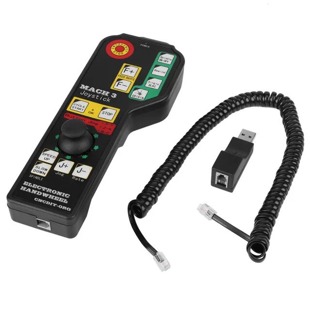 WALFRONT DIY USB CNC Controller Pulse Generator Engraving Machine Manual Controller Electronic 6-axle Handwheel Control Tools