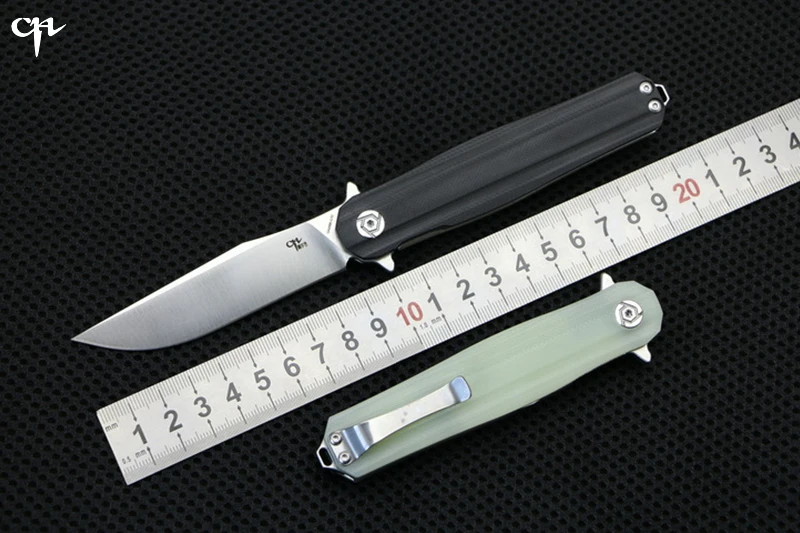

CH3505-G10 High Quality Flipper folding knife D2 blade G10 handle Outdoor camping hunting pocke fruit knives EDC tools Survival