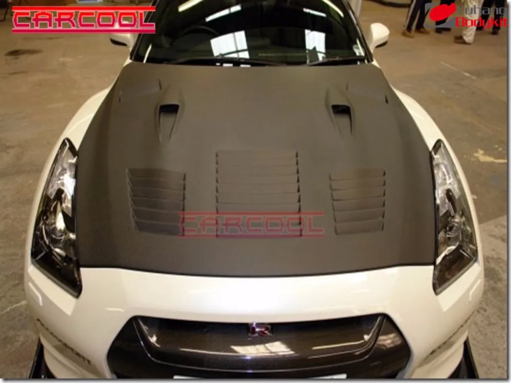 2008 2014 R35 GTR GT R CBA DBA Hood GTII Style Carbon Fiber Hood