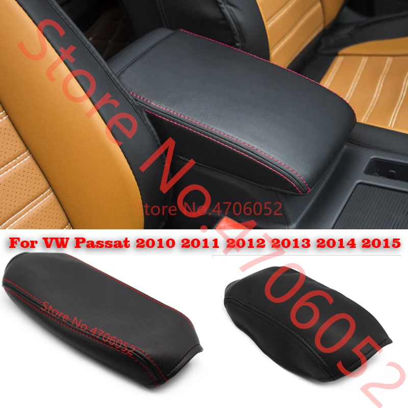 Для VW Passat 2010 2011 2012 2013 2014 2015 DIY из микрофибры Центральной Консоли Подлокотник Обложка Pad