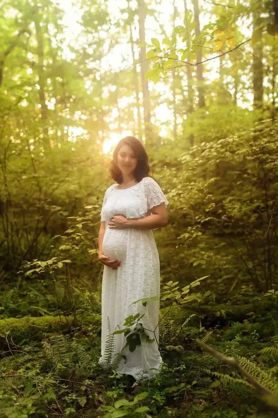 Maternity Pregnancy Dress Photography Props Lace Fancy Maxi Maternity Gown Clothes For Photo Shoots 2019 Women Pregnant Dresses (3)
