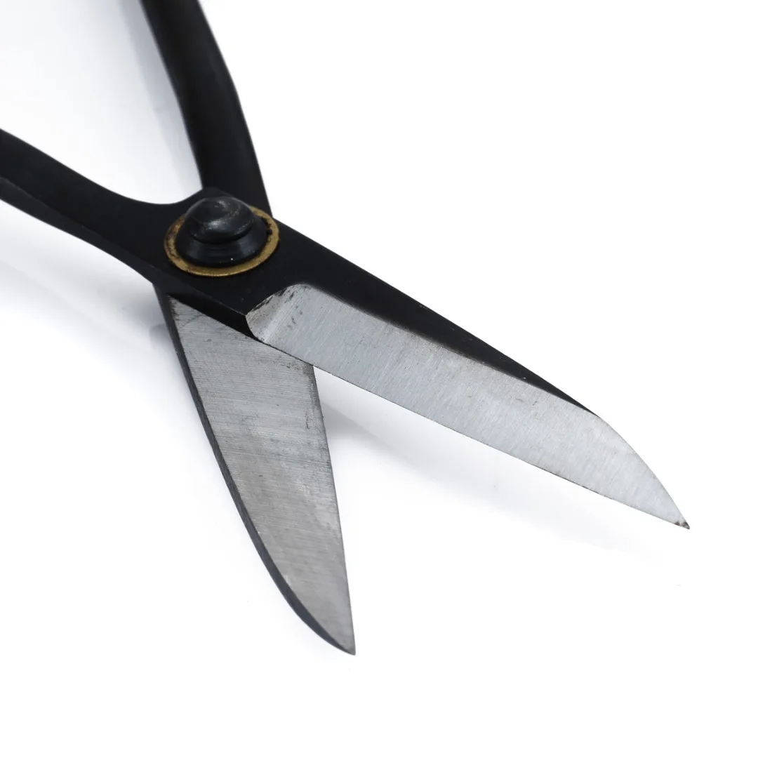 Mayitr 200mm 8" Black Steel  Bonsai Scissor Beginner Household Bonsai Tool Long Handle Scissors  For Garden Plant Pruning Tools
