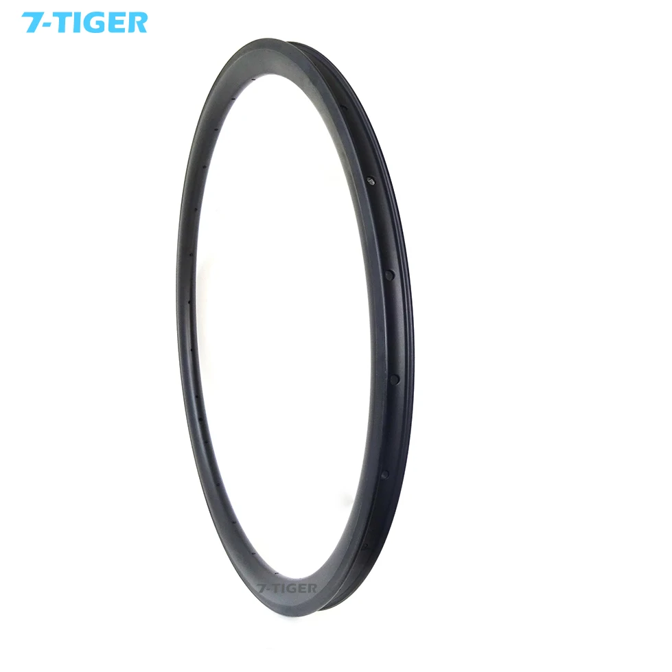 

7-Tiger 700c 35mm deep tubeless U shape 28mm wide road disc brake carbon rim 20 24 28 32 36 holes UD 3K 12K 3K Twill wheelset