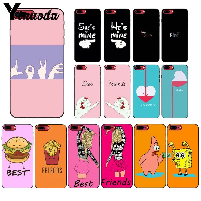 Yinuoda лучшие друзья BFF две девушки пара чехол для телефона Apple iPhone 8 7 6 6S Plus X XS MAX 5 5S SE