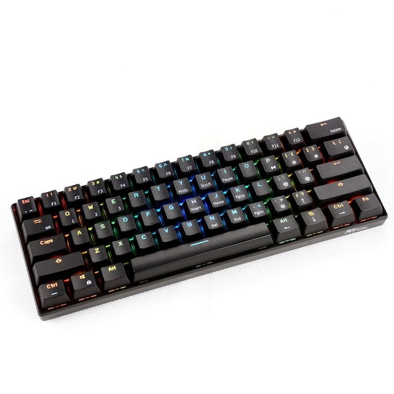 PPYY NEW RK61 Беспроводная Bluetooth Механическая игра портативная клавиатура 61 клавиша Rgb