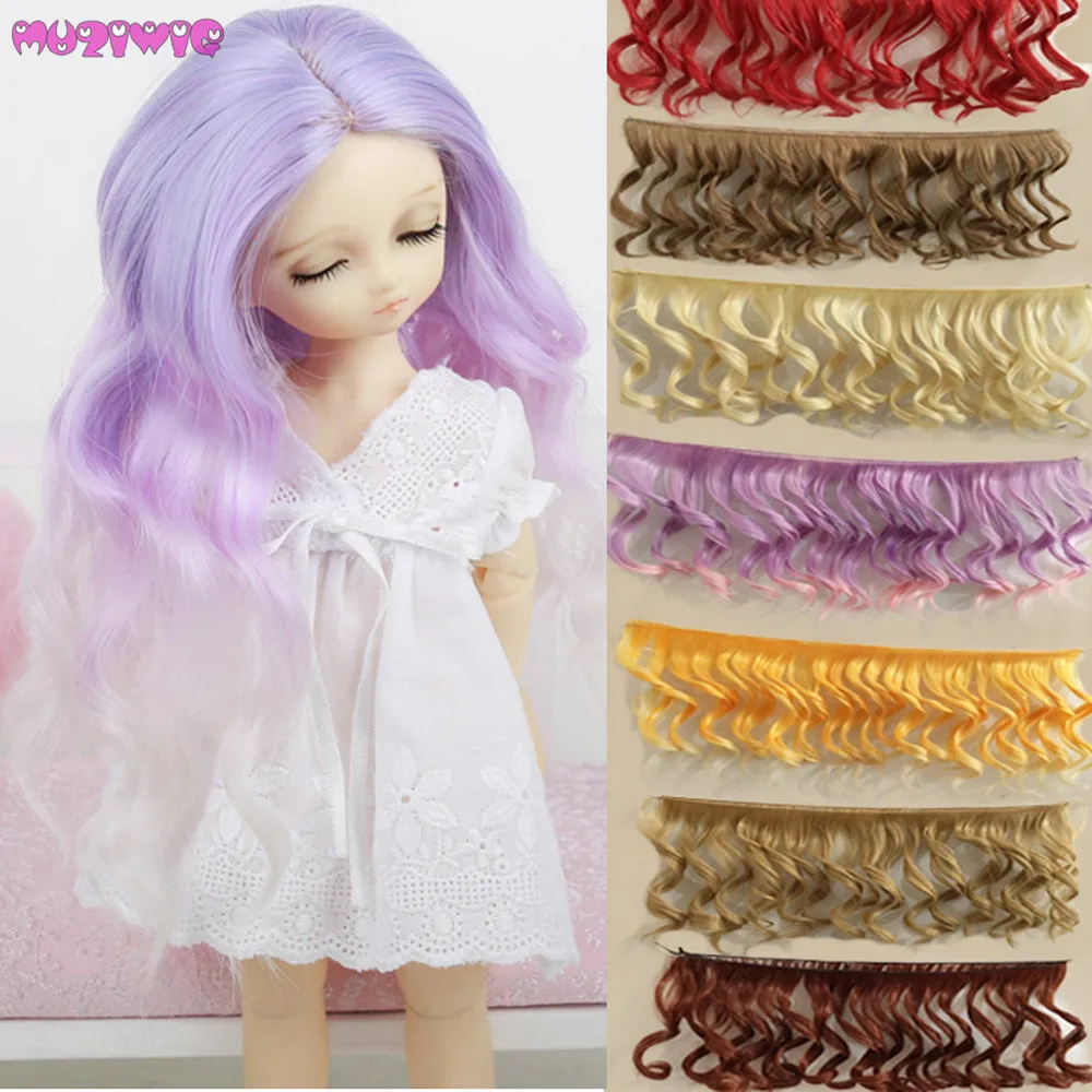 

1 Piece Synthetic Curly Hair Wefts Extensions for 1/3 1/4 1/6 SD/BJD/Blyth Dolls Wigs DIY Accessories