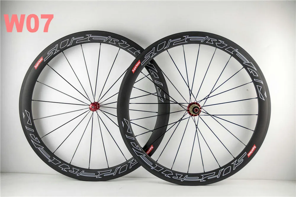 Sale New arrival R36 hub Super Team 50mm Red White full carbon fiber road bike wheelset matte finish 3k 700C wheels 12 Sale New arrival R36 hub Super Team 50mm Red White full carbon fiber road bike wheelset matte finish 3k 700C wheels 12