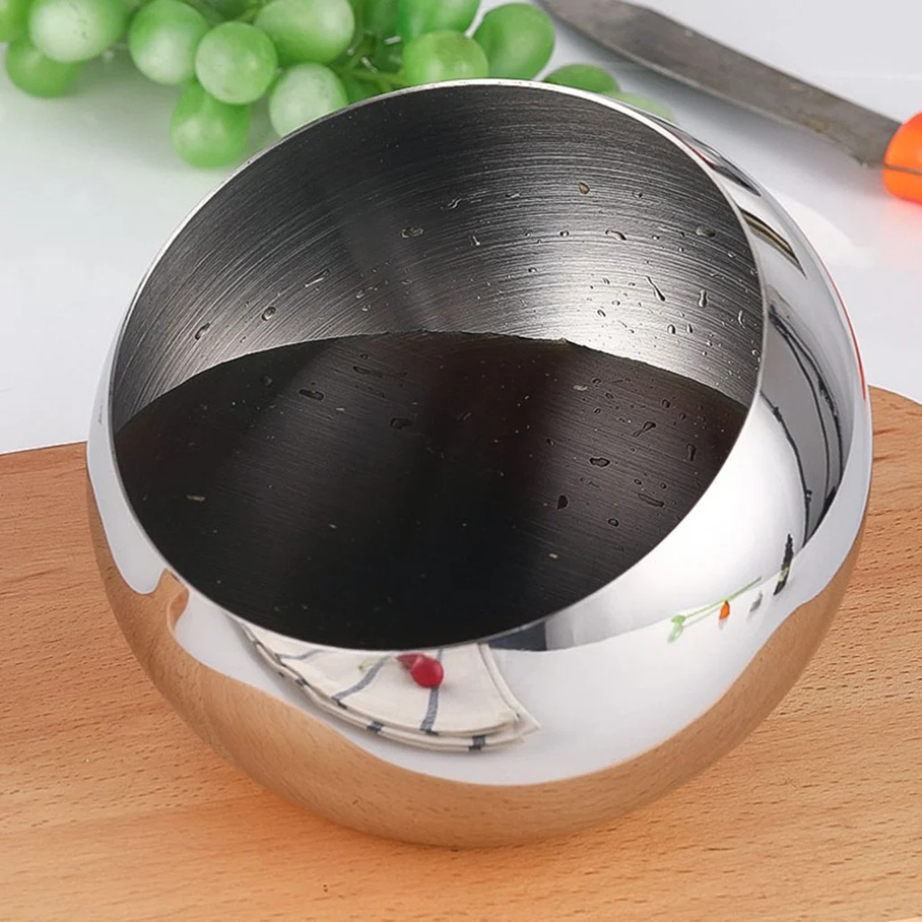 Stainless Steel Serving Bowl Fruit Salad Snacks Sugar Plate Ice Bucket Bowls Tableware Kitchen Dining
