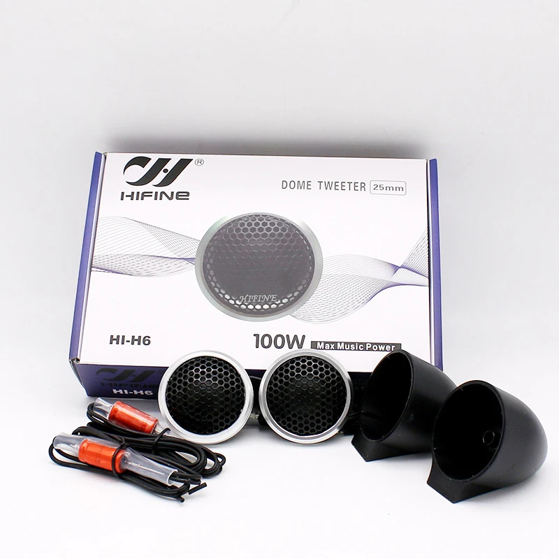 2pcs 25mm Car Silk Dome Tweeter Speakers High Power Loud Speaker Max