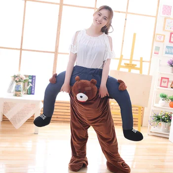 

Halloween plush Pants Animal Bear Spoof Props Animal Back Man Pants Prosthetic Legs Children Riding Bear Dolls