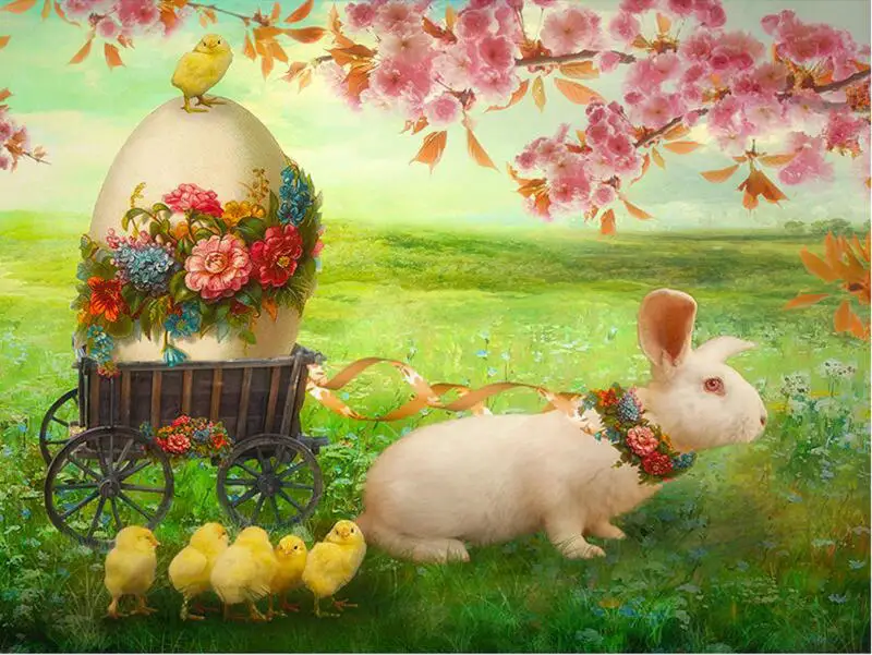 

oneroom Diamond Painting cross stitch rabbit egg Pattern Full square Handmade Diamond Embroidery picture Easter home Decorative