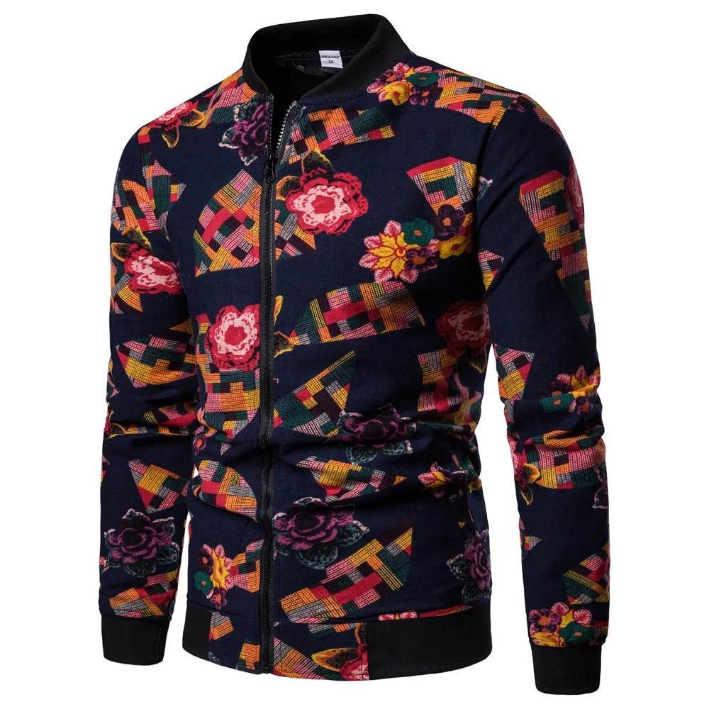 FeiTong Winter Jacket Men coats 2018 Plus Size 15 Style Print Zipper Man Streetwear Jacket Long Sleeve Windbreaker Fashion Male FeiTong Winter Jacket Men coats 2018 Plus Size 15 Style Print Zipper Man Streetwear Jacket Long Sleeve Windbreaker Fashion Male