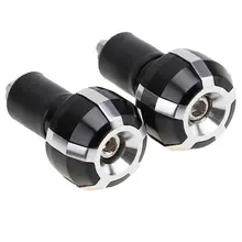 Серебро 7/" руль бар конец для Honda Kawasaki Suzuki Yamaha CBR Ninja на заказ