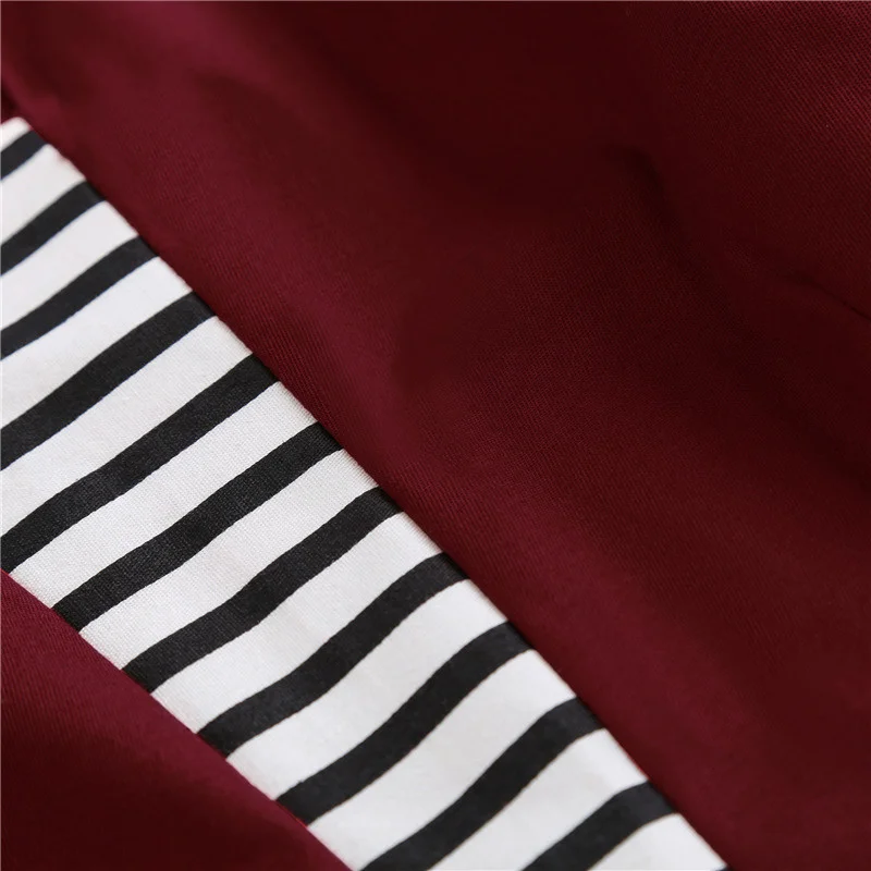Kostlich Striped Women Autumn Dress 2017 Half Sleeve Audrey Hepburn 1950s Vintage Dress Belt Tunic Swing Party Dresses Plus Size (4)