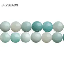 Хорошее качество Природный Амазонит синий драгоценный камень 4, 6, 8, 10, 12 мм бусины для модного ожерелья Браслет серьги изготовление ювелирных изделий
