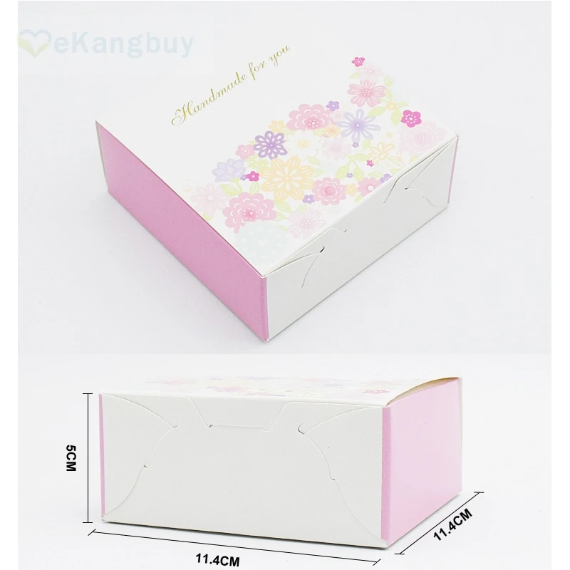 

25pcs HANDMADE FOR YOU Paper Box DIY Handmade Cookie Crafts Gift Box