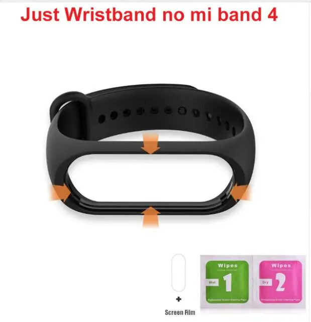 Xiaomi mi Band 4 новейший музыкальный Смарт mi band 4 браслет пульсометр фитнес 135 мАч цветной экран Bluetooth 5,0 - Цвет: black strap