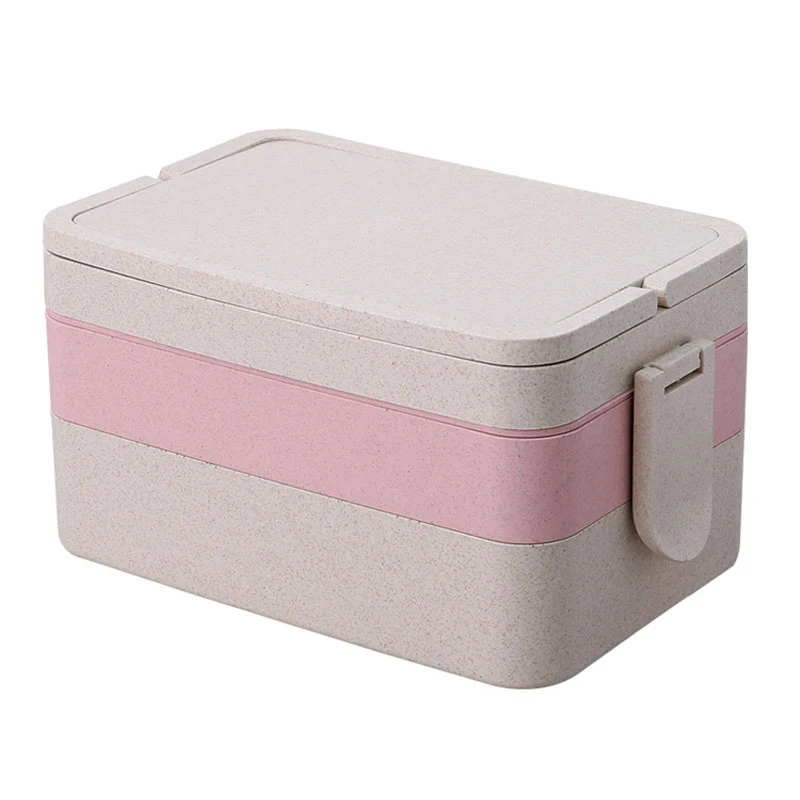 Portable Bento Lunch Boxs Three layer Food Container Microwavable Bento Box With Handle For Kids School Outdoor Picnic  (2)