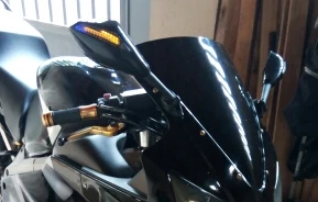 Мотоцикл Зеркало заднего вида зеркало поворотники светодиодный свет для KAWASAKI ZX12R