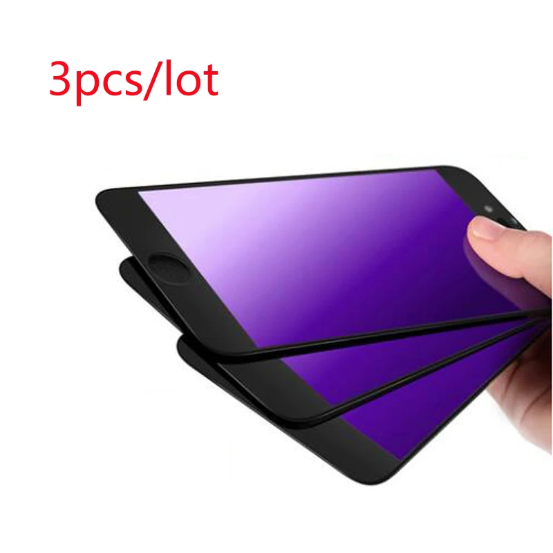 3pcs Full Cover Tempered Glass Anti Blue Screen Protector 0.3mm for