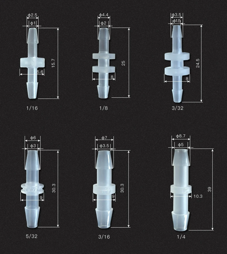 Kamoer пластиковая трубка разъем для перистальтического жидкого насоса, 10 шт в посылка