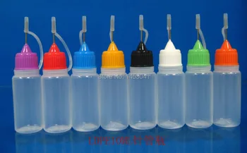 

100pcs 10ml Plastic Needle Dropper Bottles With Safe Tips NEW LDPE Bottle