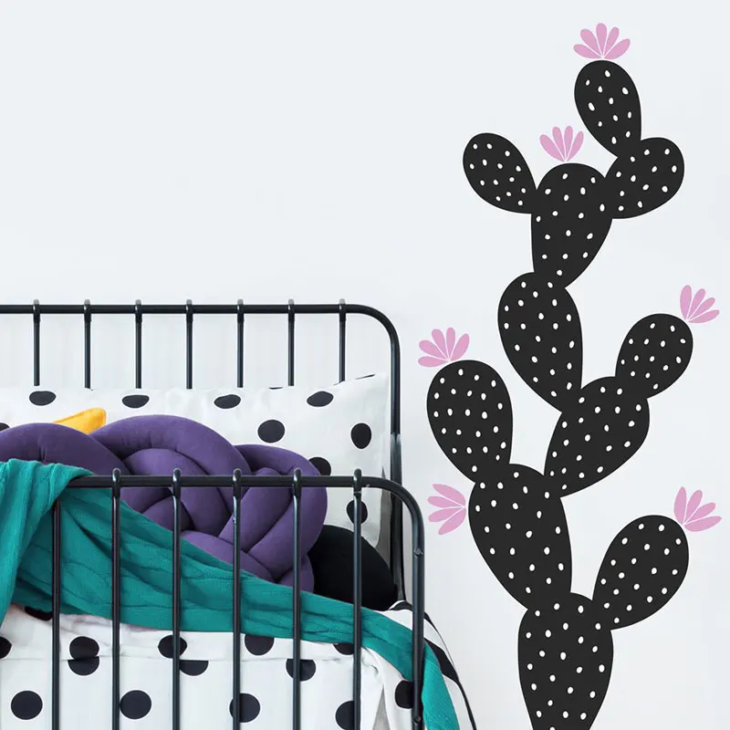 

Cactus Plant Decals Vinyl Home Decor For Kids Room Art Wall Sticker Nursery Decoration Removable Self Adhesive Mural BO62