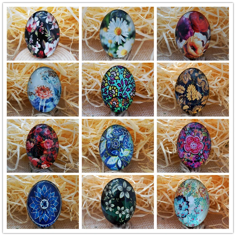 

2PCS/lot oval 30MM X 40MM Glass Cabochon for bracelet necklace women earring rings brooch DIY Jewelry hand made supply