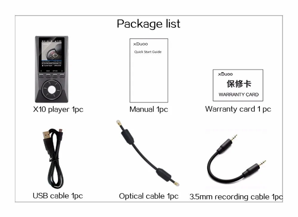 Mp3-плеер XDUOO X10 портативный музыкальный плеер DSD64 без потерь, Бесплатный кожаный чехол$148 Gife 128gb