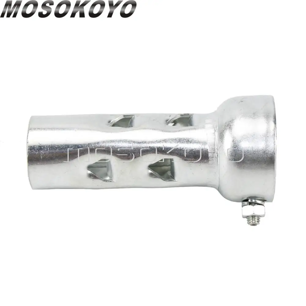 2in/50mm Drag Pipe Exhaust Baffle 4"& 8" Long Muffler Silencer Removable DB Killer Noise Sound Eliminator Can for Harley
